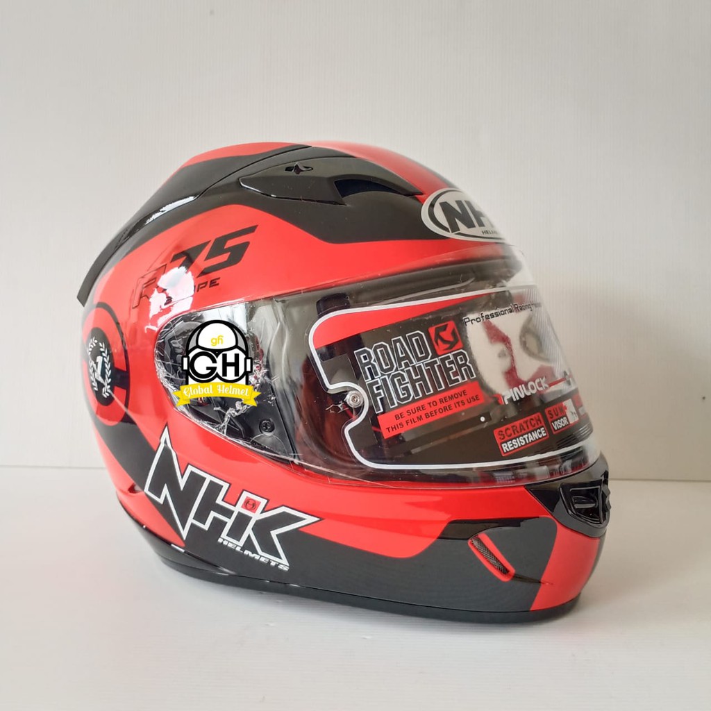 HELM FULLFACE NHK GP1000 NHK GP-1000 MOTIF R75 R -75 RED BLACK GP 1000 ORIGINAL NHK