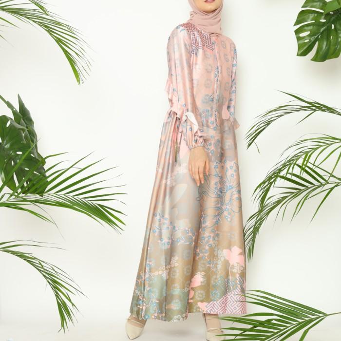 Gamis Wanita Dress Muslim Abaya Aleena Hana Hani - Peach