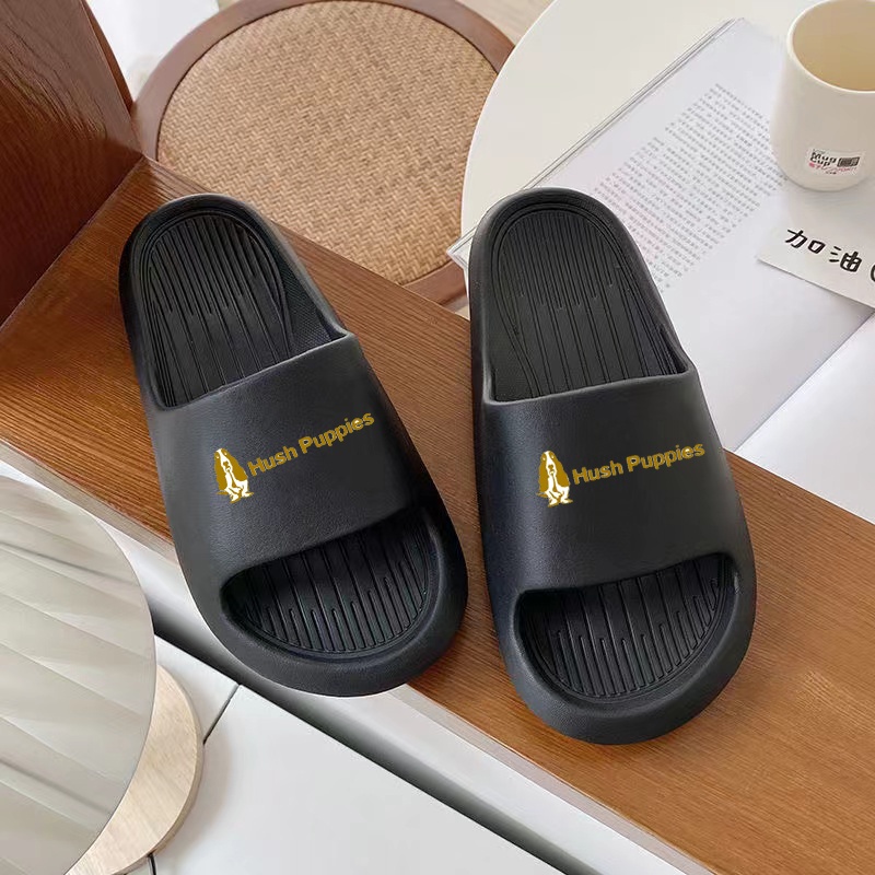 Hush Puppies Sandal pria rumah dalam ruangan non-slip kamar mandi mandi pasangan tebal bawah rumah musim panas lembut bawah sandal pria dan sandal