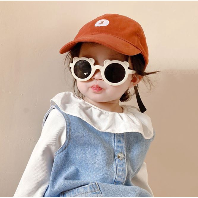 BV.ID KC522 KACAMATA ANAK FASHION TELINGA BERUANG BEAR KACAMATA HITAM KIDS SUNGLASSES