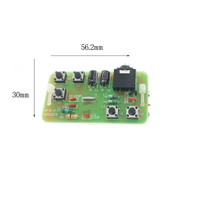 Cre 1Set Kit Radio Stereo FM 1Set Aksesoris Produksi Radio Digital DIY Bagian Reparasi Radio Pemasangan Mudah