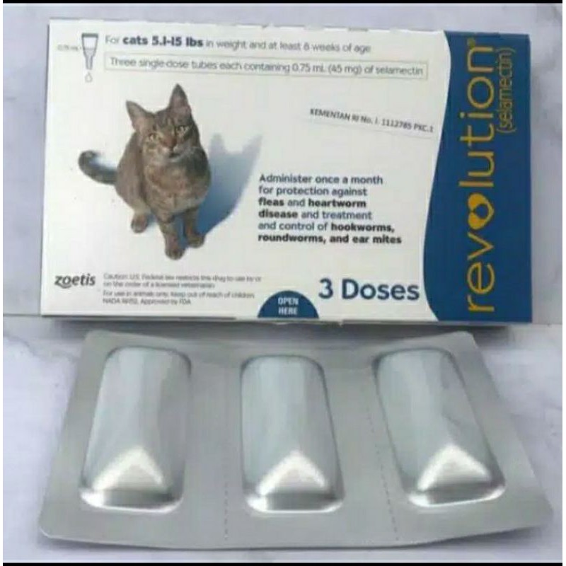 Revolution Cat pertube Obat tetes Kutu 1 Tube