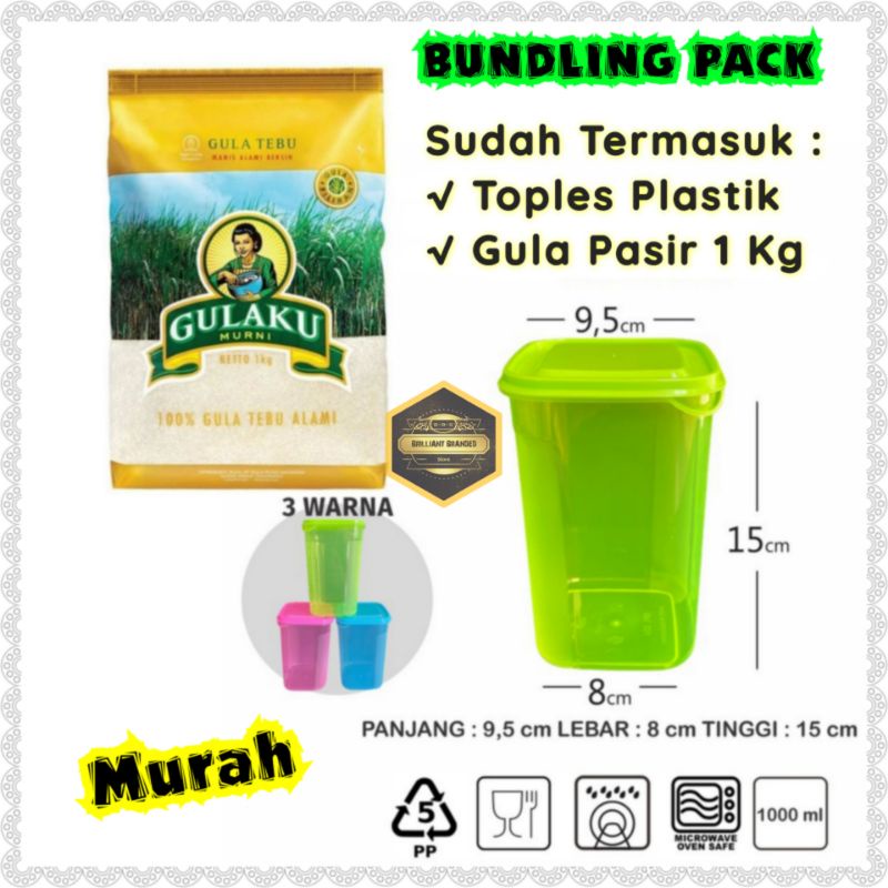 

GULA PASIR 1Kg & TOPLES GRADE FOOD VIRAL (BUNDLING PACK)