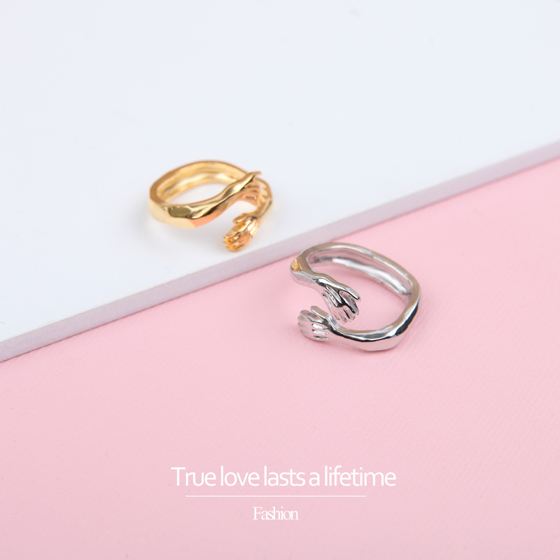 Cincin Jari Model Terbuka Dapat Disesuaikan Gaya Romantis Untuk Pria Dan Wanita