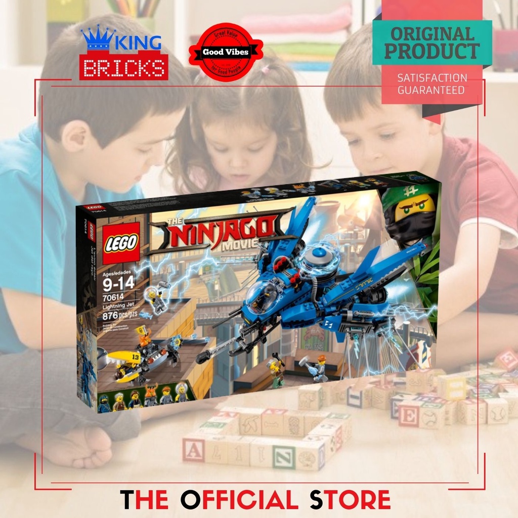 LEGO Original NINJAGO 70614 Lightning Jet - Mainan Anak Ninja Lego Edukasi Lego Pesawat Jet Lego