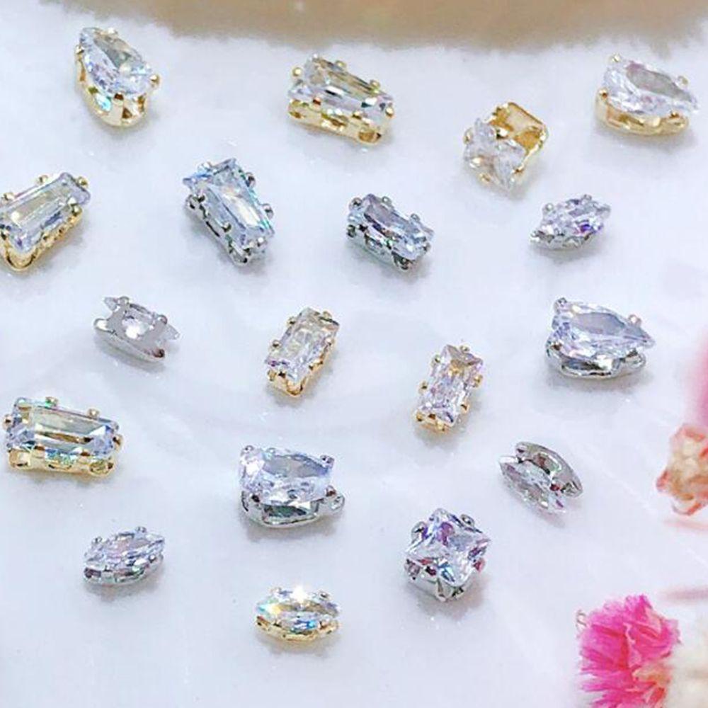 R-flower 20PCs Zircon Nail Art Top Quality DIY Charms Dekorasi Flat Bottom Drill