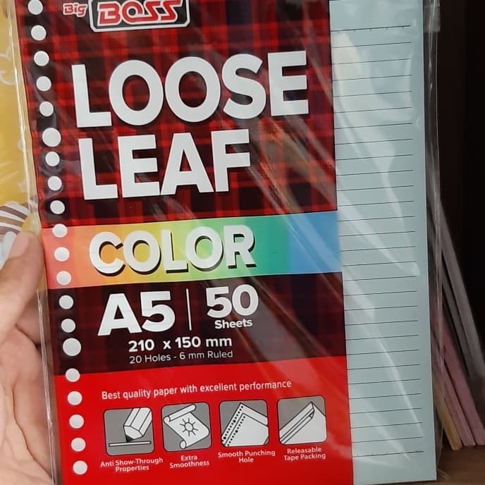 

loose leaf a5 isi 50 warna