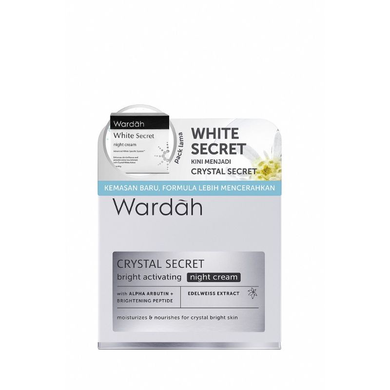 Wardah CrystalSecret  Bright Activating Night Cream 30 g Murah