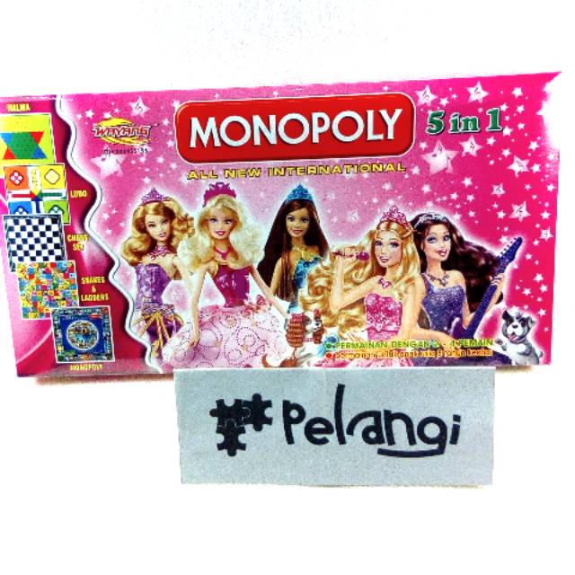 Monopoli 5 in 1 Board Game Vintage Family Game Mainan Keluarga Seru