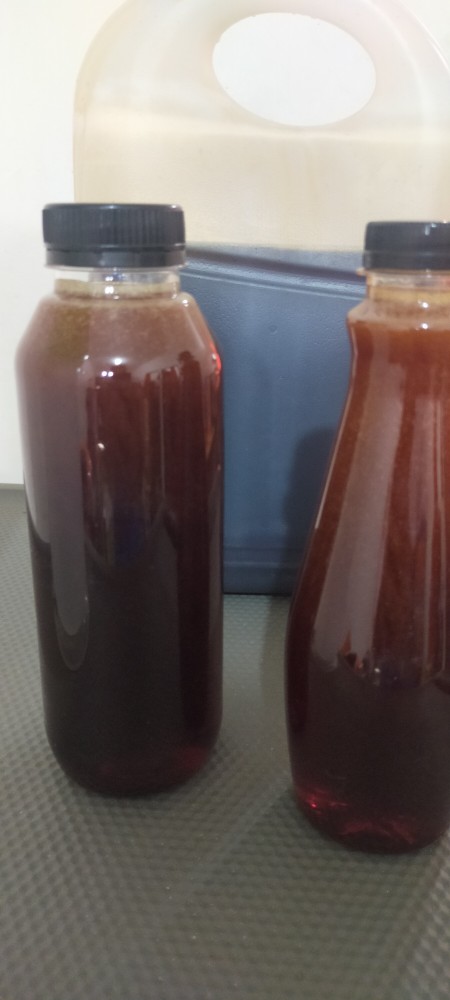 Botol Plastik Bowling 350 Ml Tebal 26 Gram + Tutup Putih / Hitam Botol Cantik Unik Minuman Jus