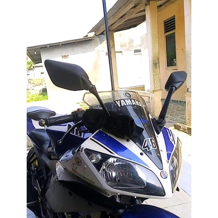 Spion R25 Karbon Tangkai Tanggung Universal R25,R15,Nmax,Pcx,Xmax,Lexi &amp; Motor lain nya