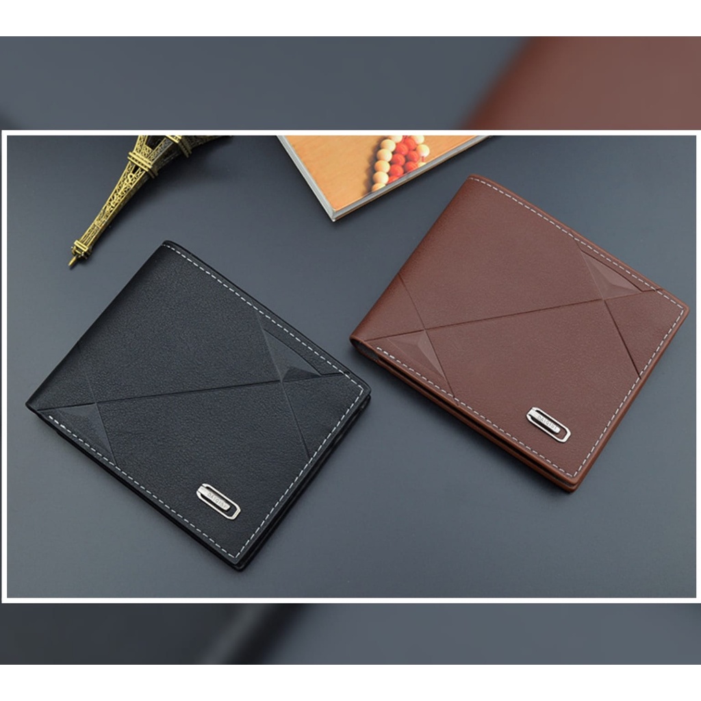 DOMPET LIPAT PRIA KULIT ORIGINAL PREMIUM DAIQISI DOYLE KECIL PENDEK SLOT KARTU UANG TIPIS COWOK KEREN MURAH BATAM BRANDED SIMPLE