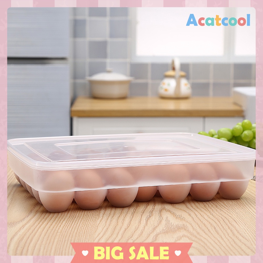 34-Grid Plastic Egg Storage Box Egg Tray Holder Refrigerator Food Container