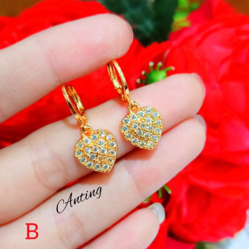 Anting TITANIUM Dewasa permata zircon perhiasan Trendi menawan Anti karat