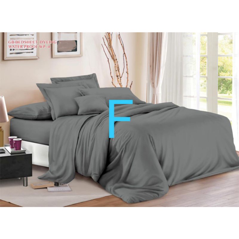 Sprei waterproof motif murah !! Sprei anti ompol sprei murah-Wp grey