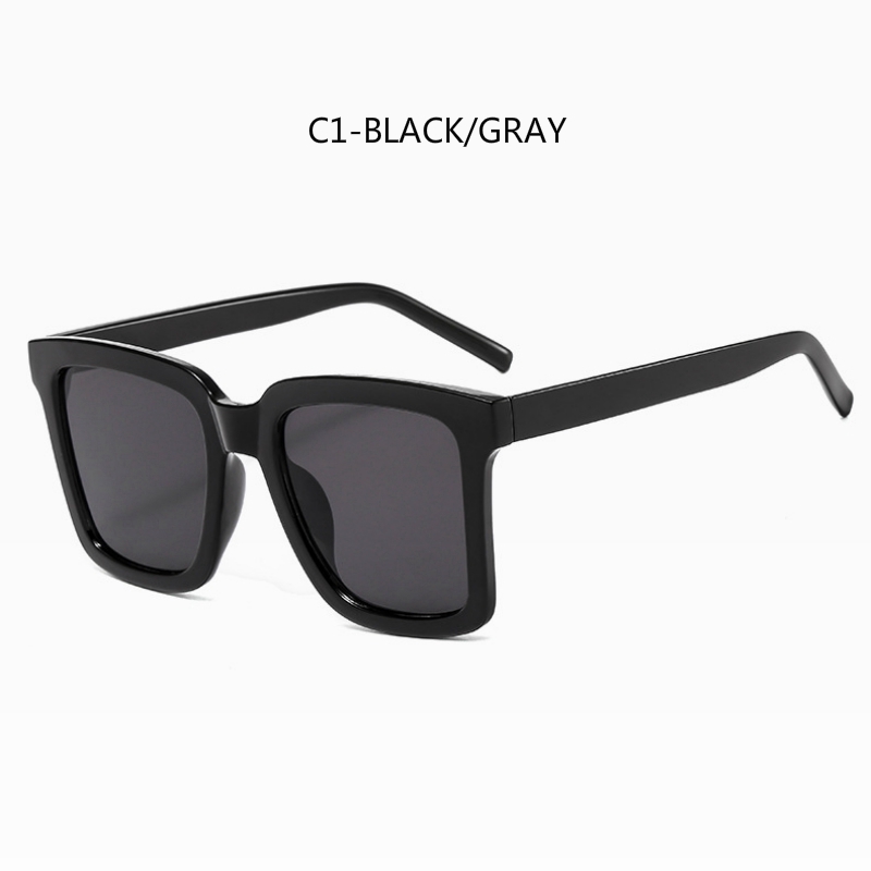 fashion Korean square male and female sunglasses metal hinge