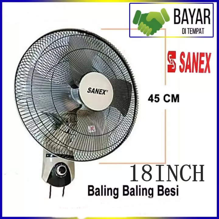 Kipas Angin Dinding / Tornado Besi / Wall Fan Sanex 18 Inch - WF 1878