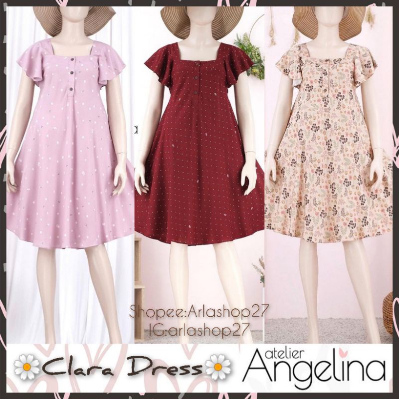 ATELIERANGELINA Clara Dress Polkadot Maroon by Atelier Angelina