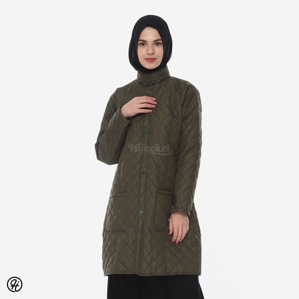 Jaket Wanita Muslimah Belva Seawed Brand Hijacket Waterprouf Anti Air - Jaket Musim Hujan Bisa COD-1