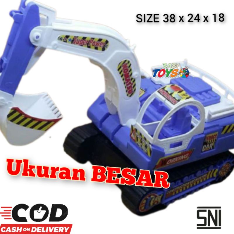 Mainan bego besar mobil beko truk konstruksi exavator