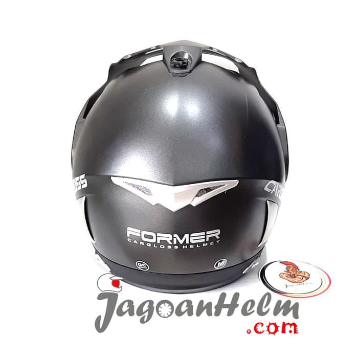 Jual Helm Sportzite Cargloss Helm Former Text Gun Metal Metalic Half Face Carglos Helm Nomor