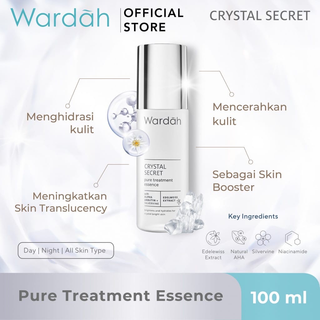 Wardah Crystal Secret Pure Treatment Essence 30ml | 50ml | 100ml