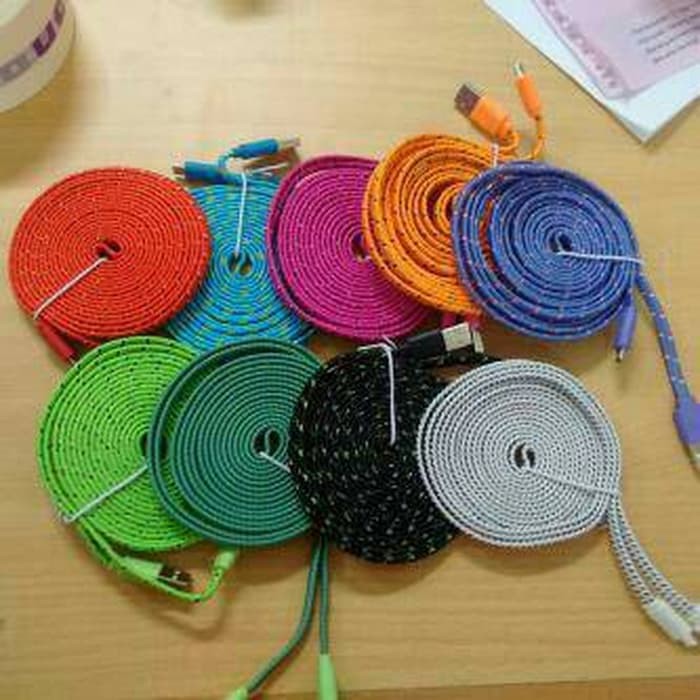 KABEL DATA TALI SEPATU NYLON 3METER 3 METER