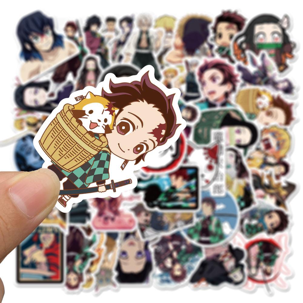 Lanfy DIY Dekorasi Stiker Multi Use Aesthetic Perlindungan Matahari No Repeat Anime Jepang Decals