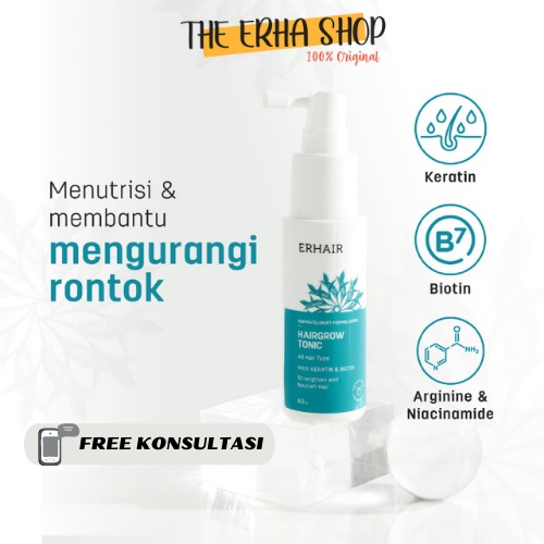 ERHA HAIRGROW TONIC 60 ML | HAIR TONIC | MENGOBATI KERONTOKAN | ERHA SKINCARE | ERHA
