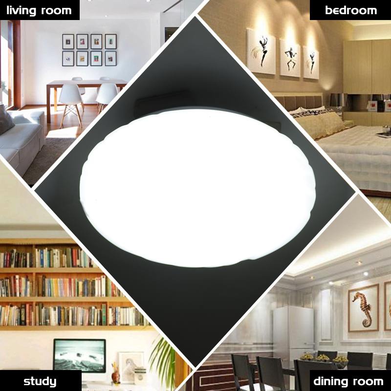 Lampu Plafon bundar diameter 33cm Minimalis modern white Lampu LED Downlight ceiling plafon langit langit kantor rumah inbow bulat 24W  Minimalis Modern Premium CHENXI Century Lampu LED Plafon Nordic Ceiling 24W 33CM - JSDT24 Warna Putih