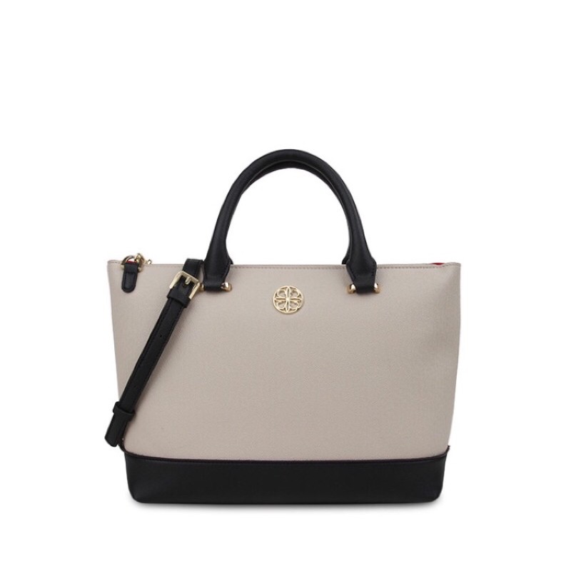 TAS ORIGINAL LES CATINO PARIS MONTAIGNE SATCHEL- Grey/Black