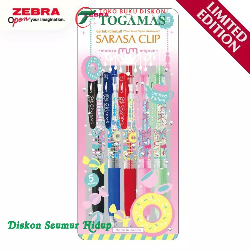 

ZEBRA SARASA MORERU MIGNON 05 SET 5PSC