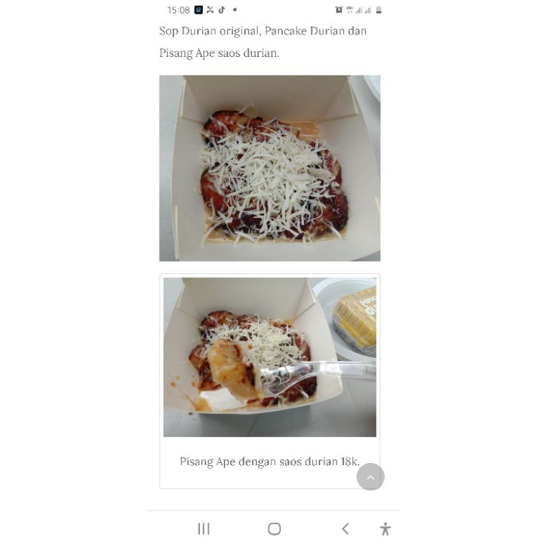 

pisang epe durian