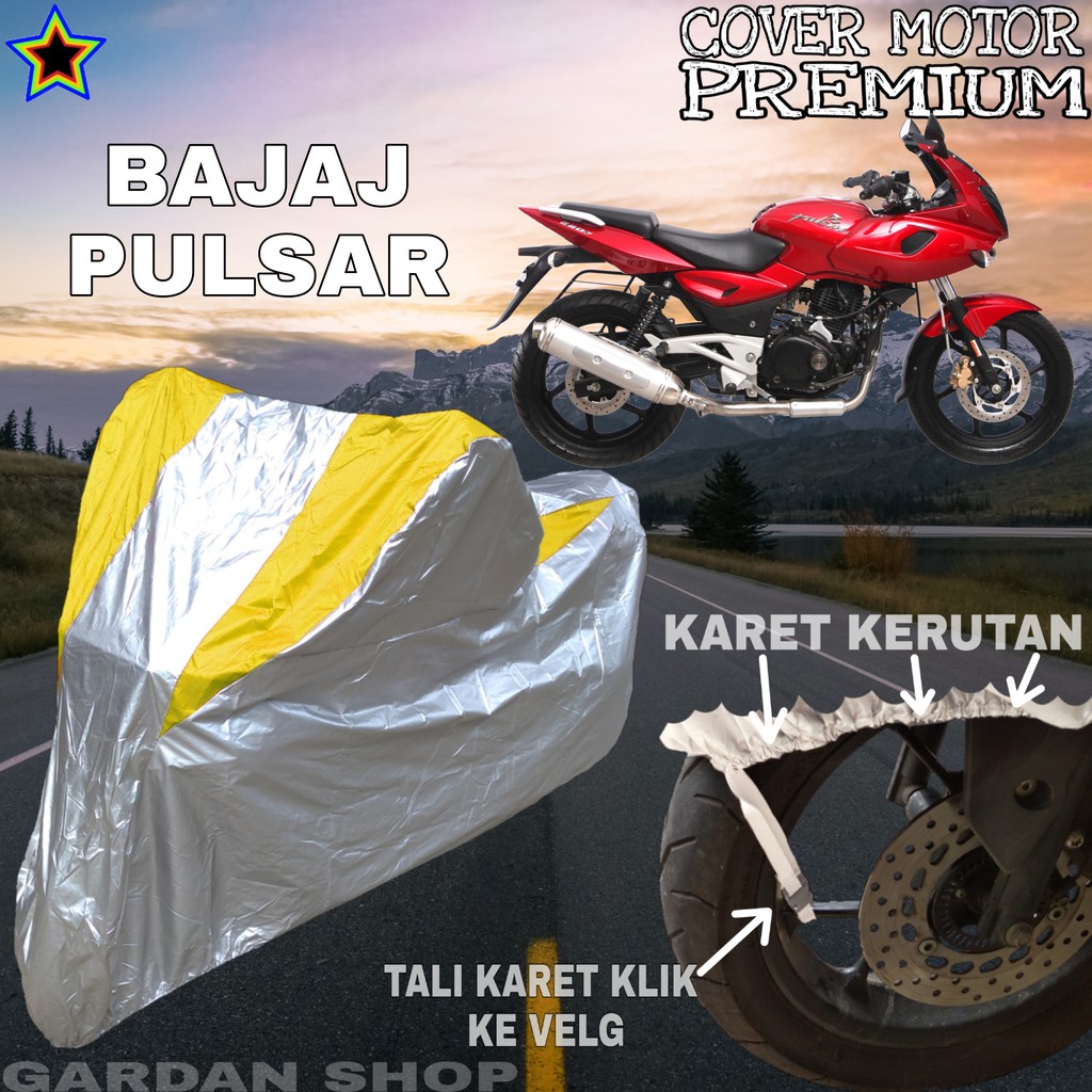 Sarung Motor BAJAJ PULSAR Silver KUNING Body Cover Bajaj PREMIUM