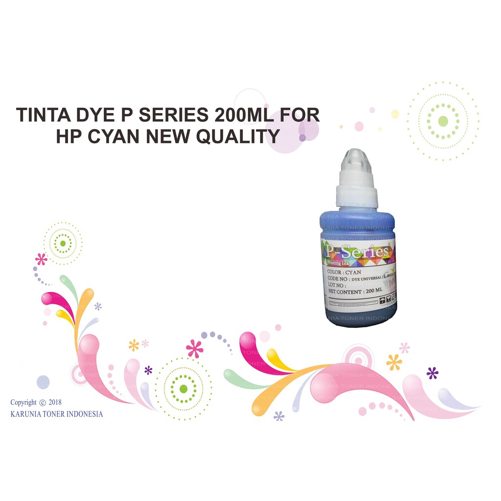 TINTA DYE P SERIES 200ML FOR HP CMYK NEW QUALITY