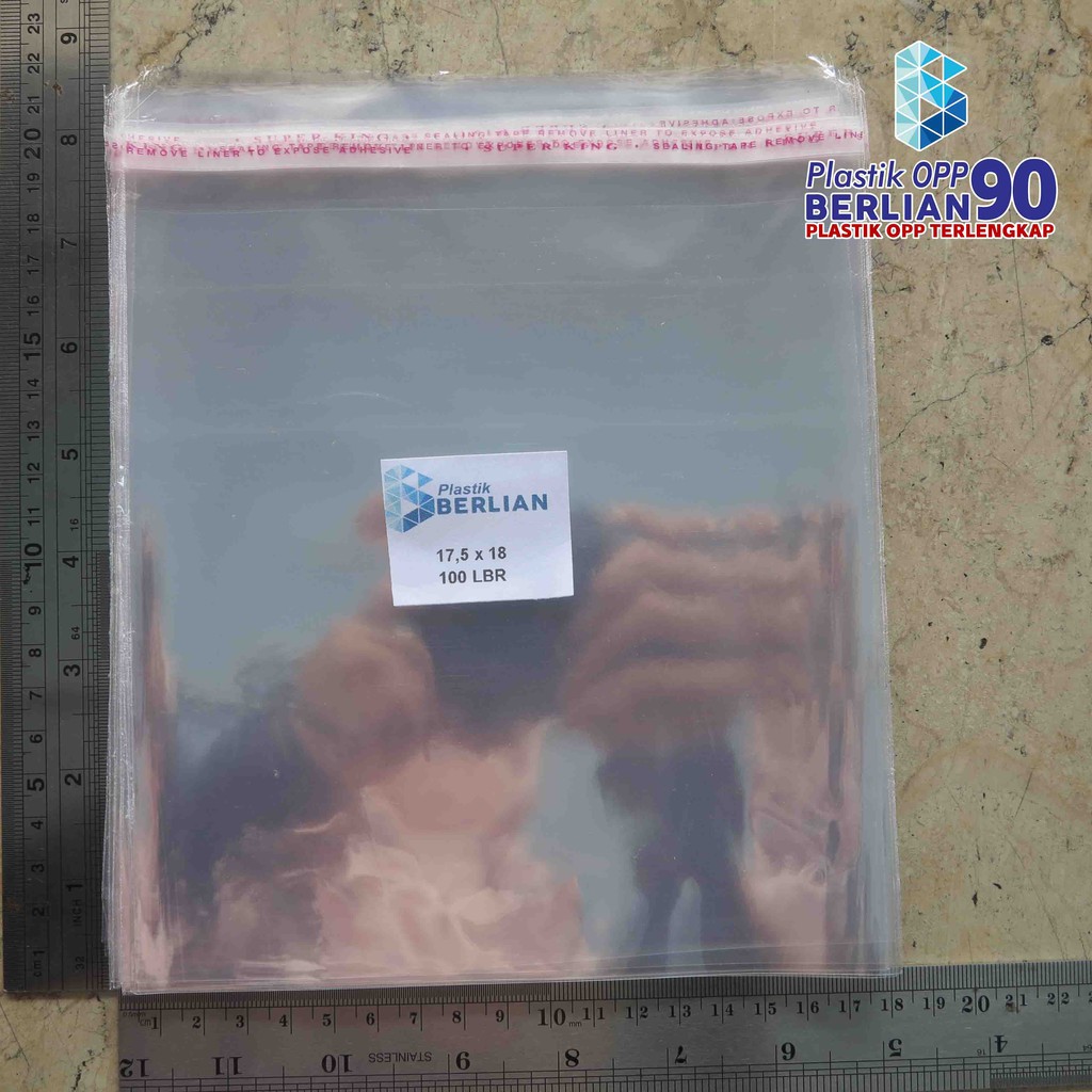 

17,5X18 CM PLASTIK OPP (SEAL/LEM) TEBAL 18 MIC ASLI / PLASTIK KEMASAN