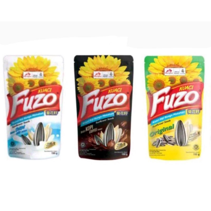 

Kuaci Fuzo 150gr - Snack Biji Bunga Matahari Kwaci Original / Milk / Coffee