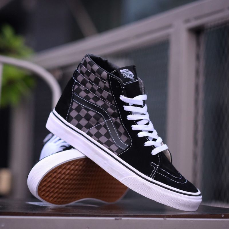 Vans Sk8 Hi Checkerboard Black/Pewter Original