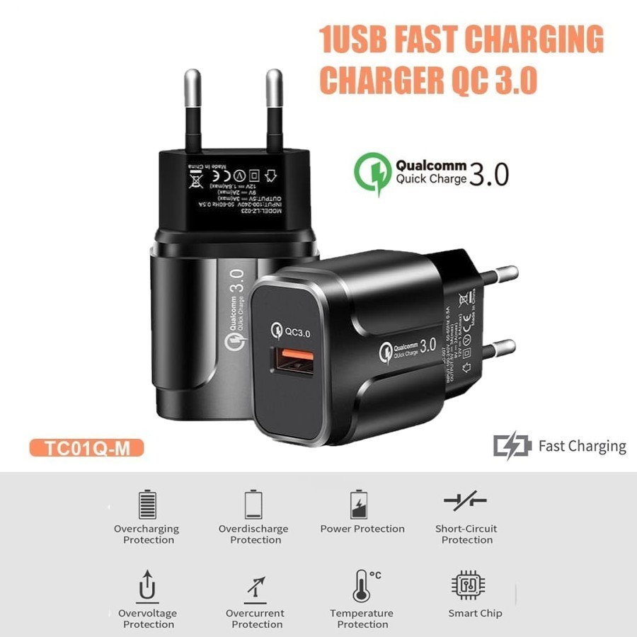 Power Charger Adaptor Quick Charge 3.0 Fast Charging HP 637