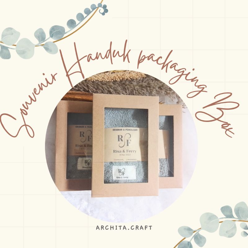 Souvenir handuk packaging Box /souvenir pernikahan face towl