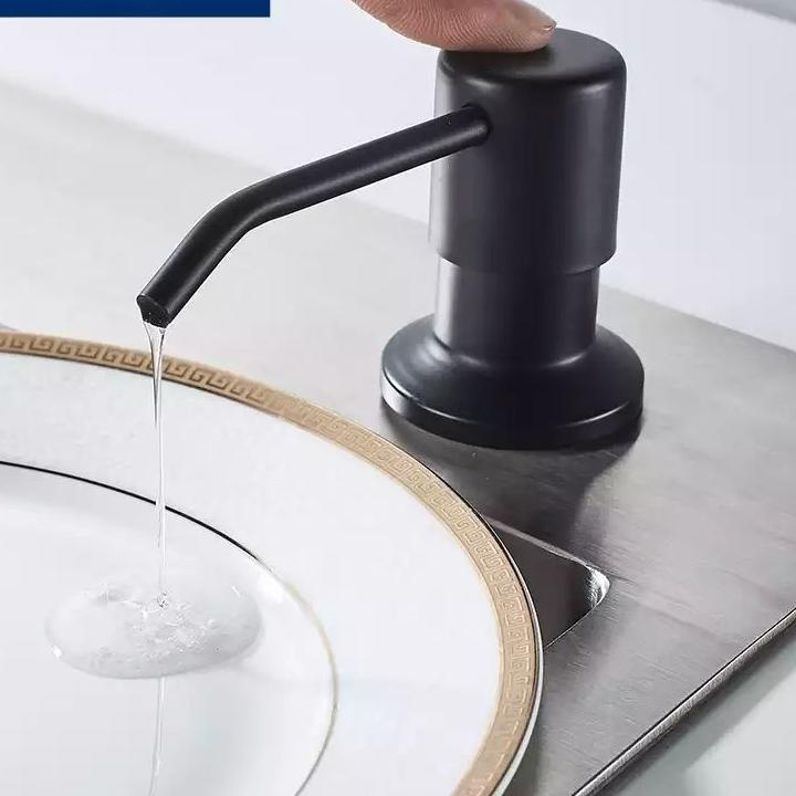 ♚ Soap dispenser Wastafel Kitchen sink Tempat sabun Bak cuci piring kepala stainless Gold Black Hita