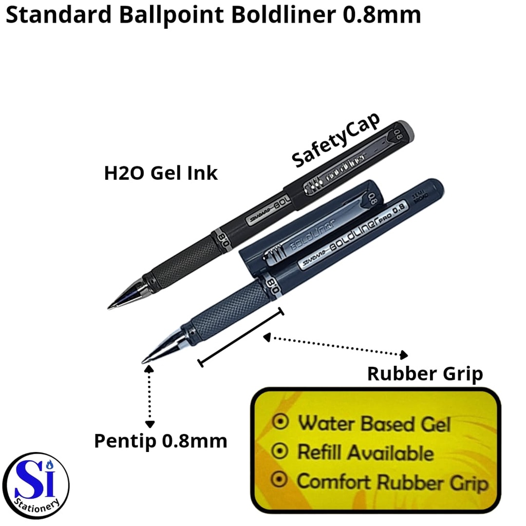 

Pulpen Standard Boldliner Pro 0.8mm Asli/Standard Pen Boldliner Pro 0.8mm Original