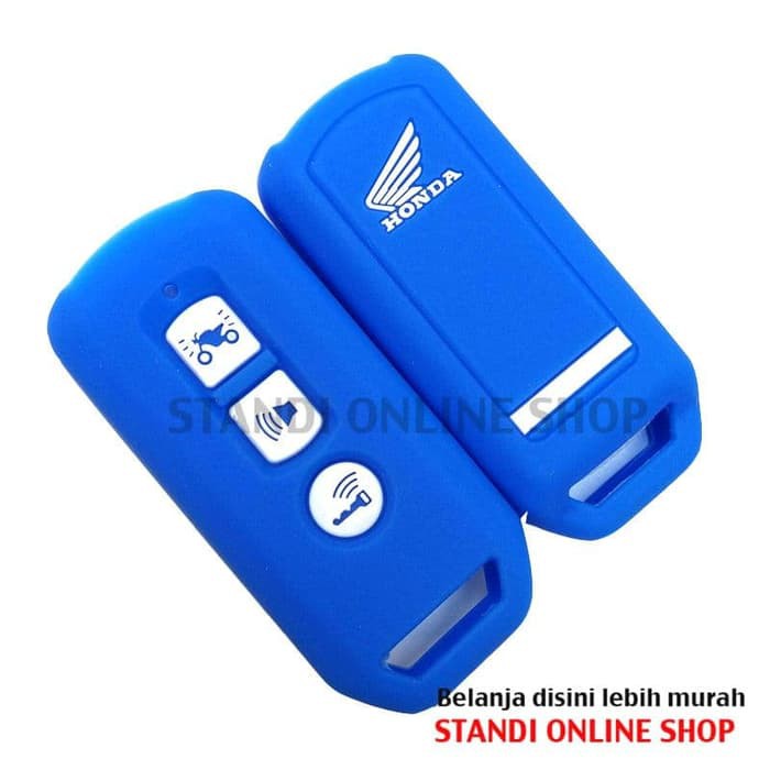 Kondom Remote Silikon Cover Honda All New PCX LOKAL LED INDONESIA Biru