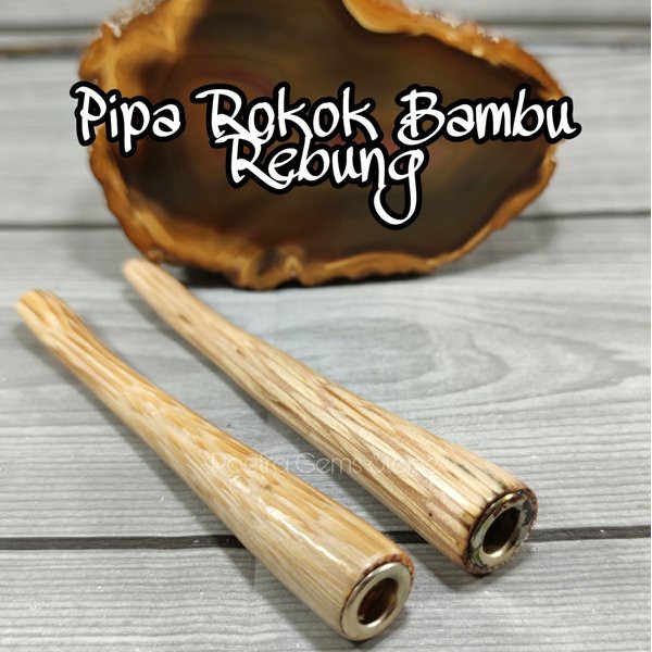 Pipa Cangklong Once Kayu Bambu Rebung Original Dengan Ring