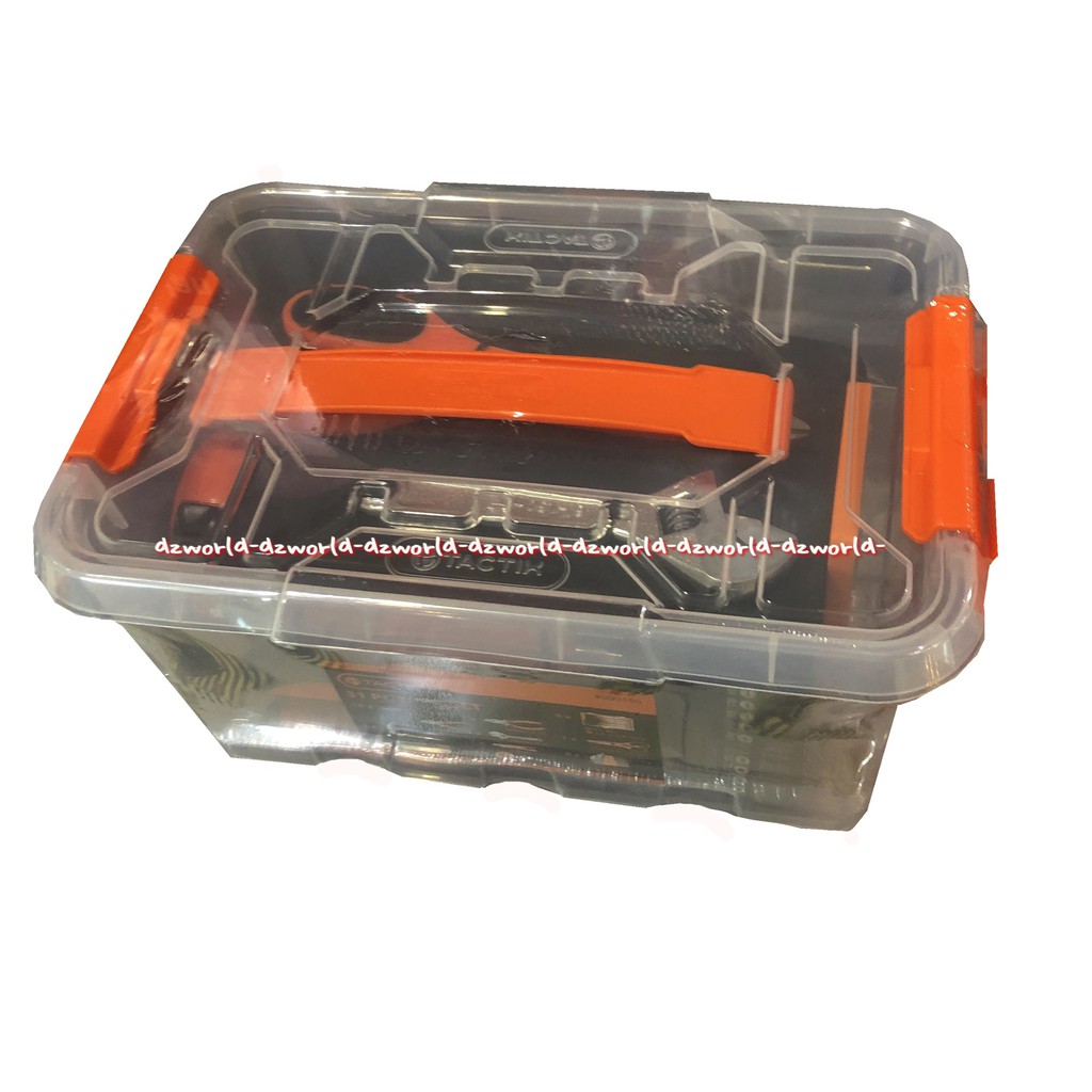 Tactix 31pcs Tool Set Peralatan Perkakas  Palu Obeng Tang Dengan Box 1set