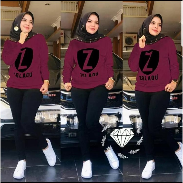 SWEATER LENGAN PANJANG/SWEATER ZOLAQU/COD /BAJU WANITA LENGAN PANJANG/SWEATER HIJAB STYLE