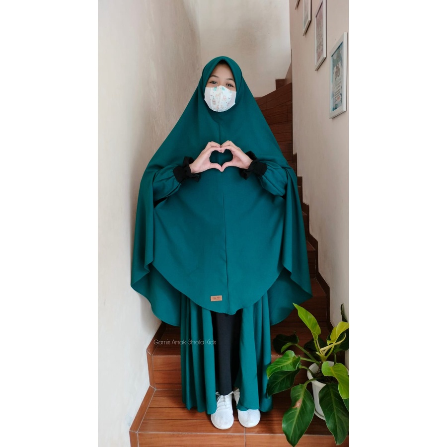 Gamis Syari Anak Noorma by Shofa Kids (1Set Khimar Bergo Free Cadar Tali)