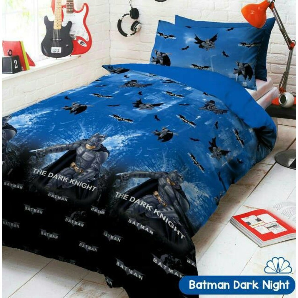 Unik Sprei   Bed Cover Sprei Katun Karakter Batman Darknight  120x200  Kado Keren  Anak Diskon