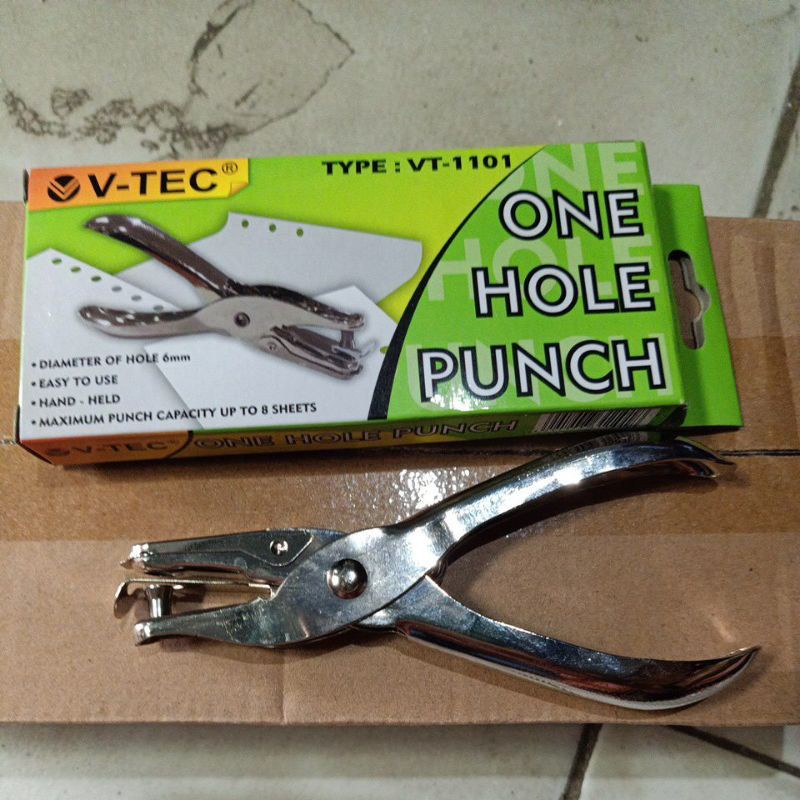 

ONE HOLE PUNCH/PAPER PUNCH/PEMBOLONG KERTAS 6 MM V-tec