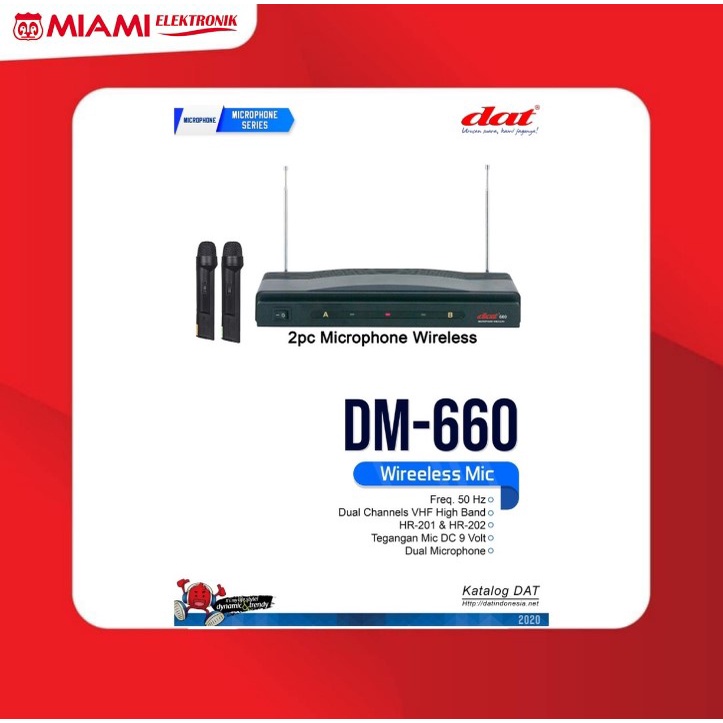 DAT DM-660 / DM660 Professional Wireless Microphone / Wireless Mic